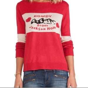 For Love and Lemons “Howdy from Jackson Hole” knit sweater